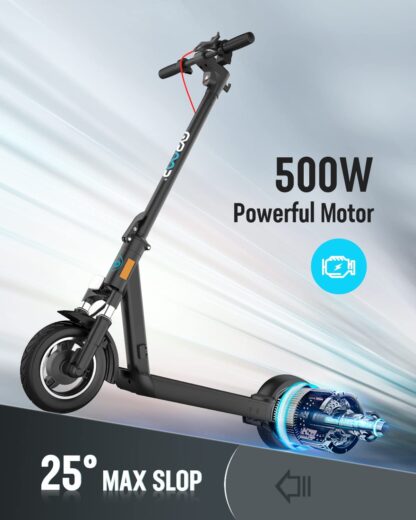 Elektro-Roller Erwachsene mit Dual Shock Absorbers bis zu 31 Meilen 18,6Mph, 500W Motor NFC Sicherheitssperre, IP67 Core Komponenten wasserdicht faltbare Roller elektrisch für Erwachsene - Image 3