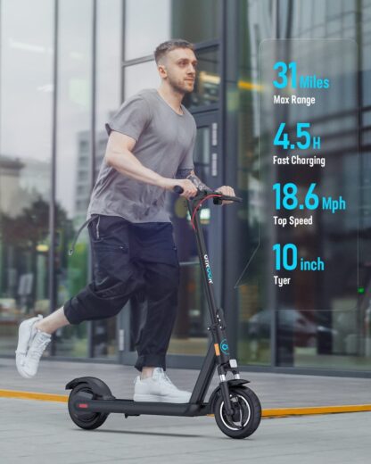 Elektro-Roller Erwachsene mit Dual Shock Absorbers bis zu 31 Meilen 18,6Mph, 500W Motor NFC Sicherheitssperre, IP67 Core Komponenten wasserdicht faltbare Roller elektrisch für Erwachsene - Image 2