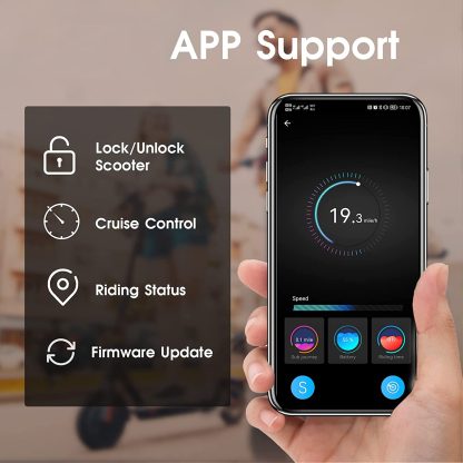 Electric Kick Scooter, 40,4 Meilen Reichweite, Upgraded 500W Motor, 19 MPH Geschwindigkeit & 10-Zoll luftgefüllte Reifen, Portable Commuting Electric Scooter für Erwachsene - Image 4