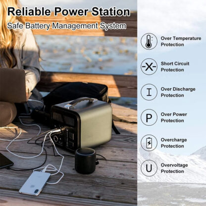 220V 230V Portable Power Station Solar Generator 1100Wh 297.6Ah 1200W (Peak 2000W) Outdoor Backup Batterie Power Bank mit Licht - Image 5