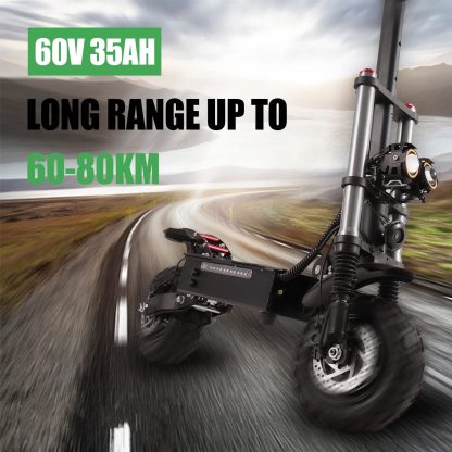 Elektro-Roller Erwachsene 50 MPH mit Sitz, 5600W Dual Hub Motoren High Speed Scooter bis zu 56 Meilen, schnelle Sport-Roller 11 „Off Road Reifen für alle Arten von Terrain Abenteuer - Image 4