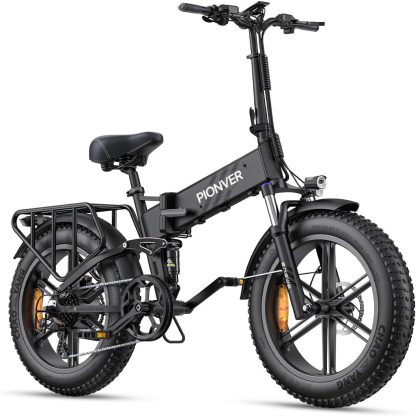 E Bike Herren Klappbares Elektrofahrrad mit 20 x 4.0 Zoll Fat Tire, 16 Ah herausnehmbarem Akku Große Reichweite bis zu 150 km/110 KM, Vollfederung, 8 Gänge, Motor Pro/Engine Pro 2.0