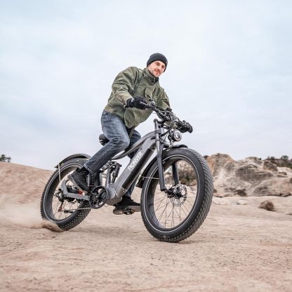 Elektrofahrrad, 26 Zoll Off-Road E-Bike für Erwachsene mit abnehmbarem 48V 25Ah Lithium-Ionen-Akku, 7 Geschwindigkeiten mit Doppelstoßdämpfern und doppelter hydraulischer Scheibenbremse (Schwarz) - Image 4