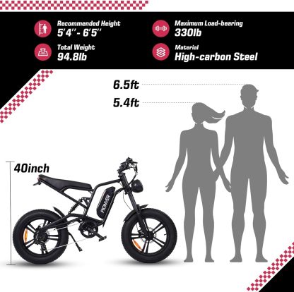 Elektrofahrrad für Erwachsene, Vollfederung, 48V13Ah abnehmbare Batterie, bis zu 28MPH & 46,6 Meilen (PAS), 750W E-Bike mit All-Terrain 4.0“ Fat Tires, Tempomat, UL zertifiziert, Moped E-Bike - Image 7