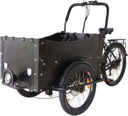 Elektro-Lastenfahrrad – Elektro-Lastenfahrrad 25 km/h, 36-V-Lithium-Akku, 250-W-Motor, ideal für den Transport von Kindern und Familienausflüge, hohe Sicherheit und Komfort