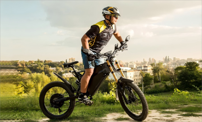 Elektro-Dirtbike für Erwachsene – Mountainbike mit 2100-Wh-Akku (60 Ah), max. 40 mph und 80 Meilen Reichweite, bürstenloser Motor mit 5000 W Spitzenleistung, 21-Zoll-Motorradreifen und Vollfederung vorne - Image 6
