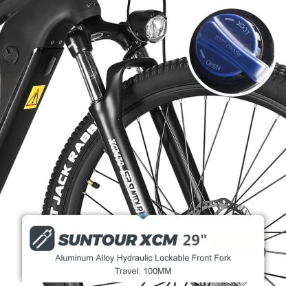 Elektrisches Mountainbike 29", 250-W-Mittelmotor, integrierter herausnehmbarer 48-V-Akku mit 13 Ah, vollgefedertes E-Bike für Erwachsene, Shimano 8-Gang-Schaltung - Image 2