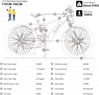 27.5-Zoll-E-Bike, 250-W-Mittelmotor, 48-V-624-Wh-Lithium-Ionen-Akku, vollgefedertes E-Mountainbike, Unisex für Männer und Frauen, Pedelec MTB 8-Gang - Image 6