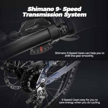 Elektrofahrrad für Erwachsene 31 MPH 1000 W Spitzenleistung Elektro-Mountainbike 48 V 16 A 60 Meilen 500 W BAFANG Mittelmotor 27.5" DH abschließbare Gabel E-Bike Shimano 9-Gang Vollfederung Farbdisplay - Image 8