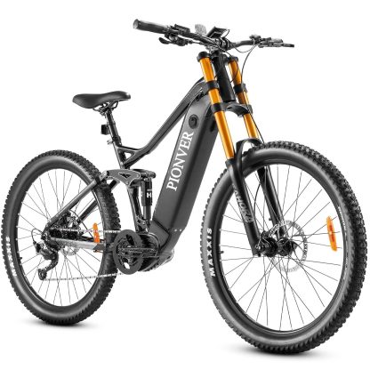 Elektrofahrrad für Erwachsene 31 MPH 1000 W Spitzenleistung Elektro-Mountainbike 48 V 16 A 60 Meilen 500 W BAFANG Mittelmotor 27.5" DH abschließbare Gabel E-Bike Shimano 9-Gang Vollfederung Farbdisplay