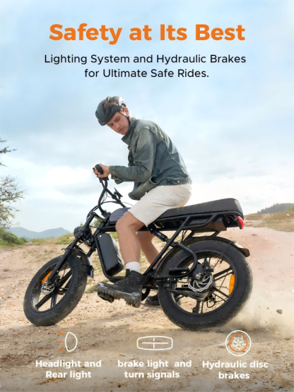 500W-Elektrofahrrad für Erwachsene, 20 MPH, 20-Zoll-Fettreifen, Moped-Elektrofahrrad, 48 V herausnehmbare Doppelbatterie, 80 km bis 150 km Reichweite, Vollfederung, Doppel-Scheibenbremse für Schnee, Strand und Berge, rein schwarz - Image 5