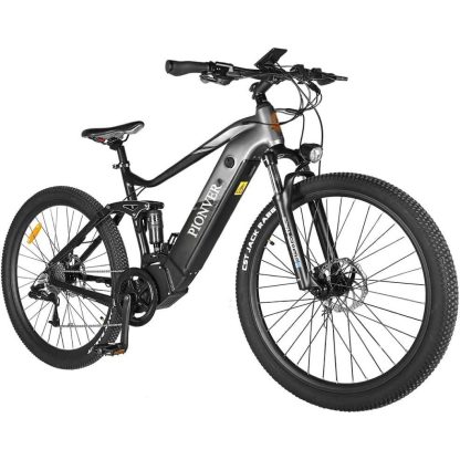 27.5-Zoll-E-Bike, 250-W-Mittelmotor, 48-V-624-Wh-Lithium-Ionen-Akku, vollgefedertes E-Mountainbike, Unisex für Männer und Frauen, Pedelec MTB 8-Gang